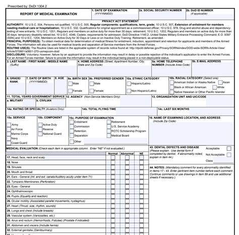 Dd Form 2808 Medical Examination Explained