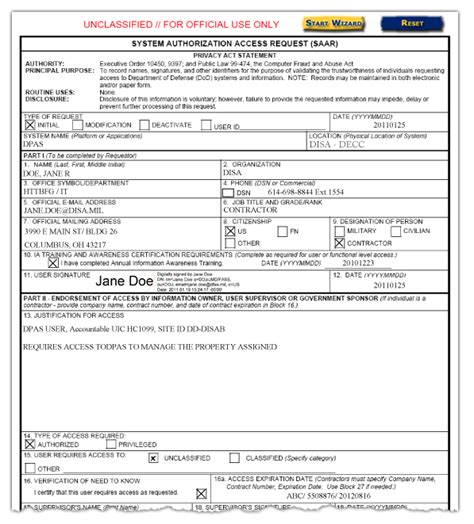 Dd Form 2875 Latest Version Download And Instructions