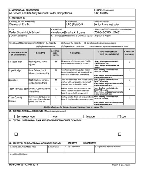 Dd Form 2977 Example: A Step-By-Step Guide