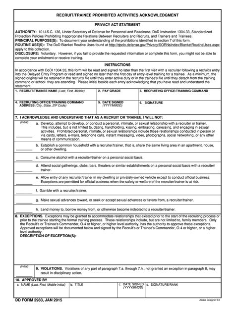 Dd Form 2983: Complete Guide To Application And Approval