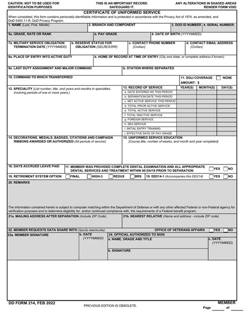 Dd214 Fillable Form: Easy Download And Instructions