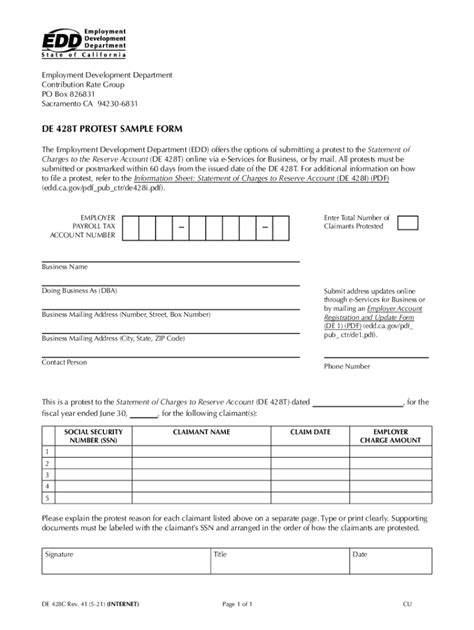 De 428t Protest Sample Form Made Easy