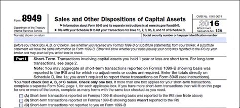 Decoding Form 8949 Code E For Capital Gains Reporting