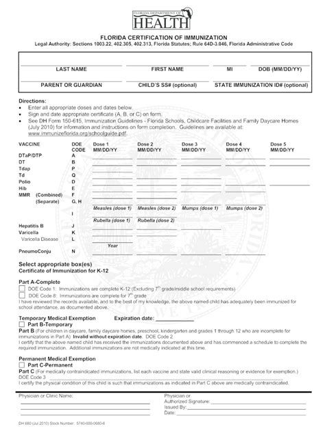 Dh 680 Form Florida: A Guide To The Birth Certificate