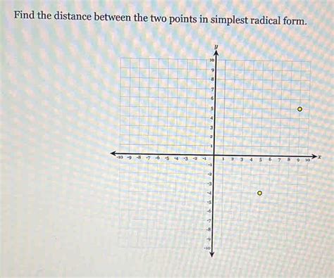 Distance Between Two Points In Simplest Radical Form