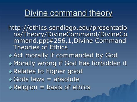 Divine Command Theory In Deontological Ethics