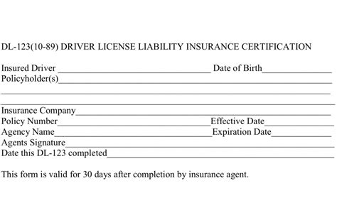 Dl123 Insurance Form: A Complete Guide For Policyholders