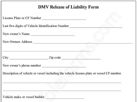 Dmv Release Of Liability Form: A Step-By-Step Guide