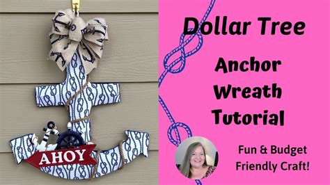 Dollar Tree Anchor Wreath Form Tutorial