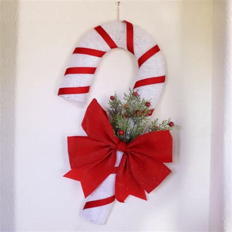 Dollar Tree Candy Cane Wreath Form Diy Tutorial