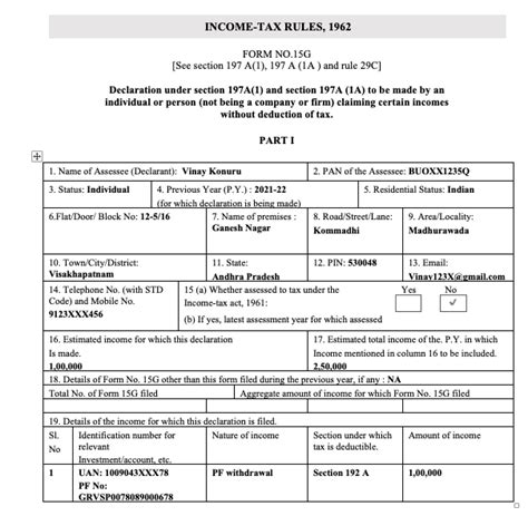 Download Form 15g In Word Format Instantly