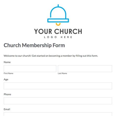 Download Free Church Membership Form In Word Format