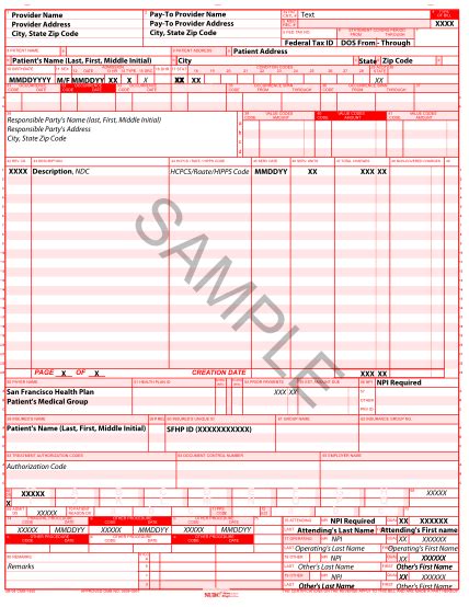 Download Free Ub-04 Form Sample & Instructions