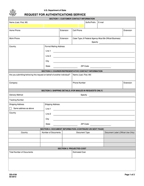 Ds-4194 Form: A Comprehensive Guide And Filing Instructions