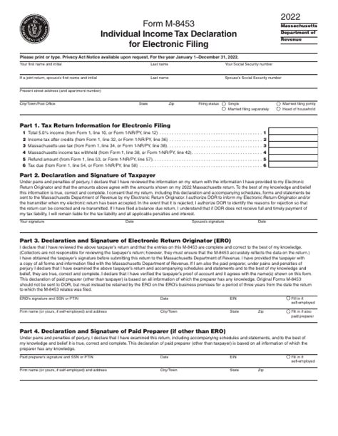 E-File Form M-8453 For Fiduciary Income Tax Returns