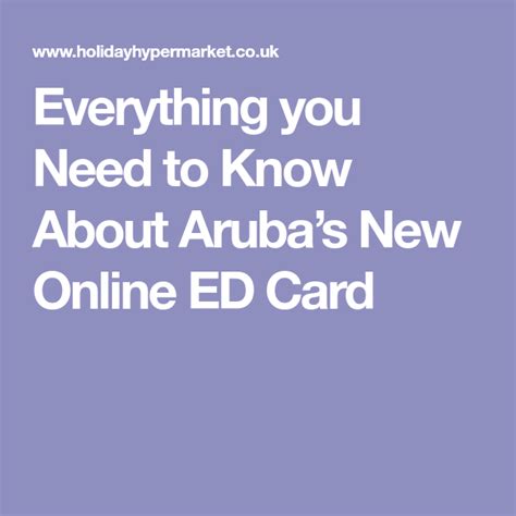 Ed Form Aruba: Everything You Need To Know