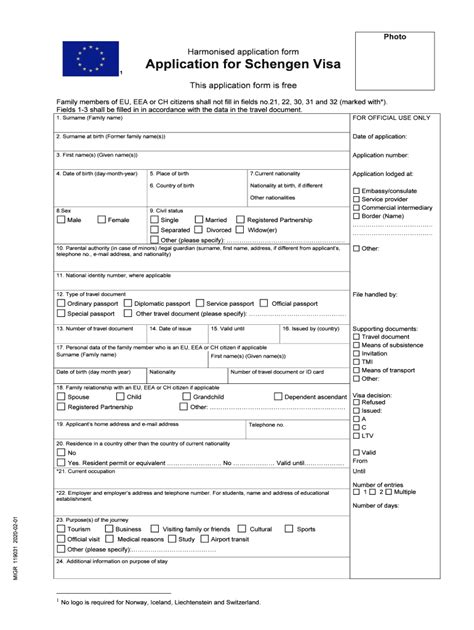 Editable Schengen Visa Application Form Made Easy