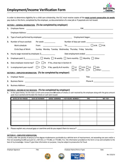 Elc Employment Verification Form: A Comprehensive Guide