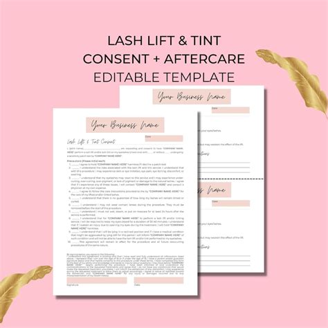 Ellee Bana Lash Lift Consent Form Essentials