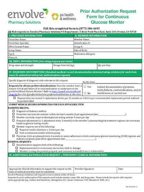 Envolve Pharmacy Solutions Prior Authorization Form Made Easy