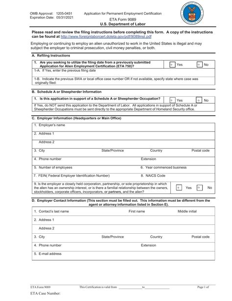 Eta Form 9089 Processing Time: What To Expect