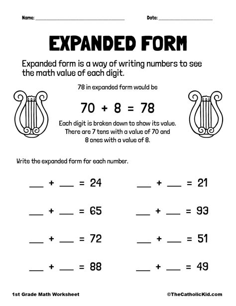 Expanded Form Addition Worksheets For Kids