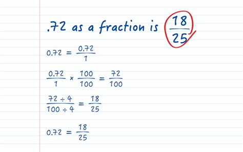 Express 72 As A Fraction In Simplest Form