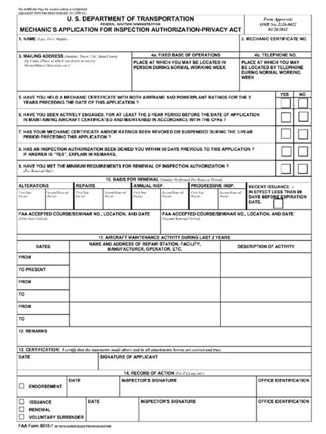 Faa Form 8610-1: A Step-By-Step Filling Guide Example