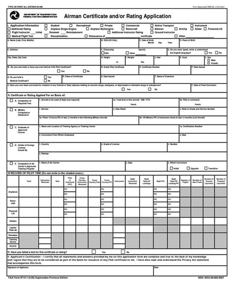 Faa Form 8710: A Comprehensive Guide For Pilots