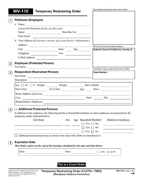 Fake Restraining Order Prank Form - Printable Fun