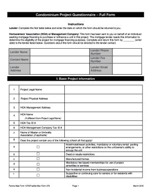 Fannie Mae Condo Questionnaire Form: A Step-By-Step Guide