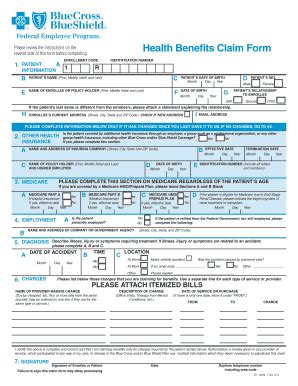 Federal Blue Cross Blue Shield Claim Form Guide