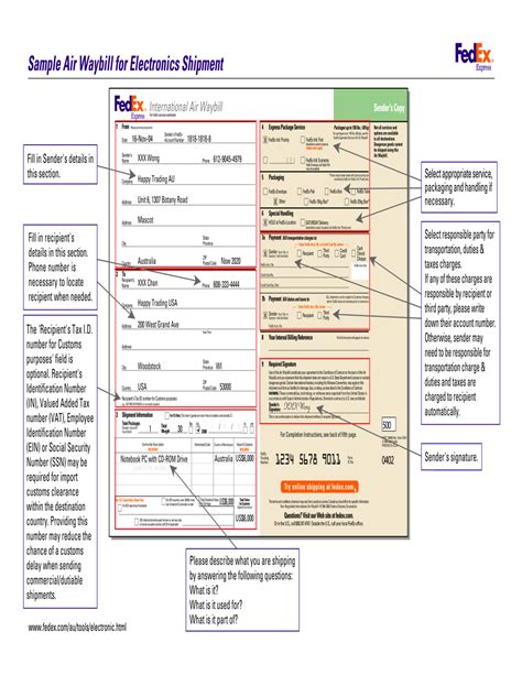 Fedex Airbill Form: A Step-By-Step Filling Guide