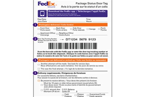 Fedex Door Tag Authorizing Release Form Guide