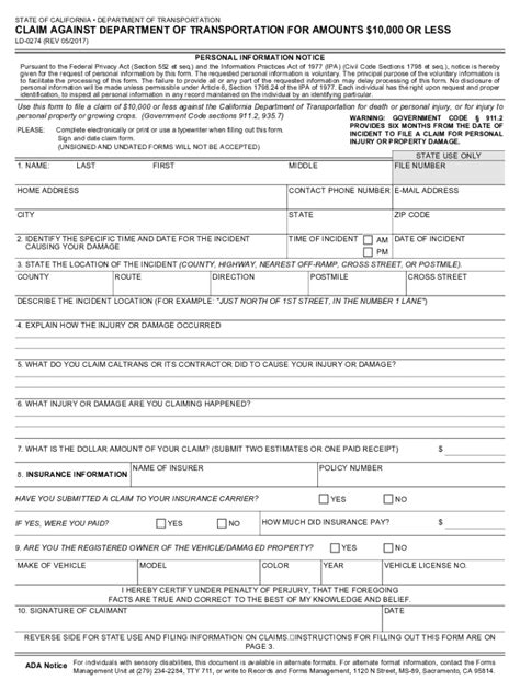 File A Caltrans Damage Claim Form Easily Today