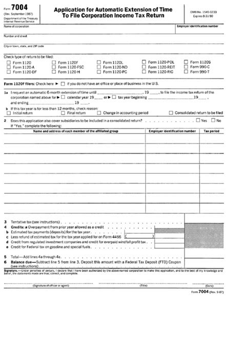 File C Corp Extension Form 7004 Easily Online Today