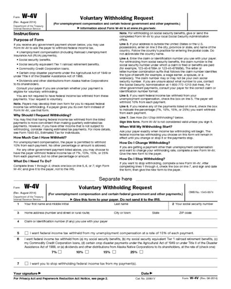 File Form W-4v Online: A Step-By-Step Guide