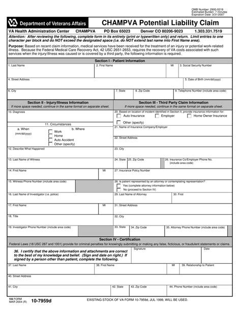 Filing A Champva Claim Form Made Easy