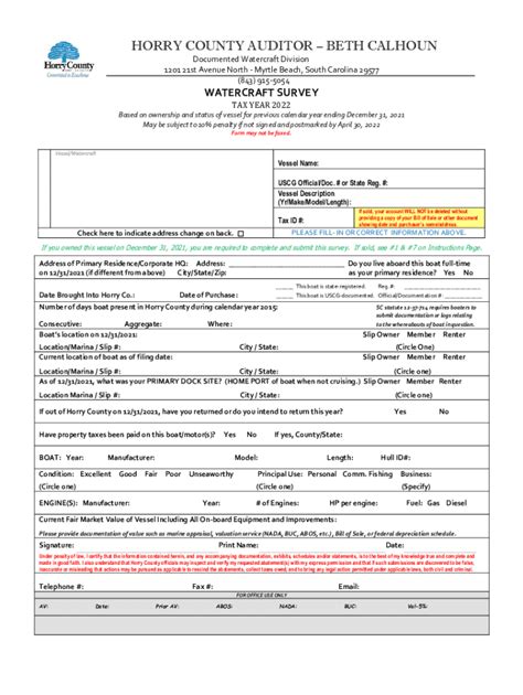 Filing A Pt-100 Form In Horry County Made Easy