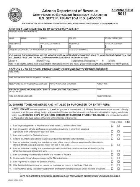 Filing Arizona Form 5011: A Step-By-Step Guide