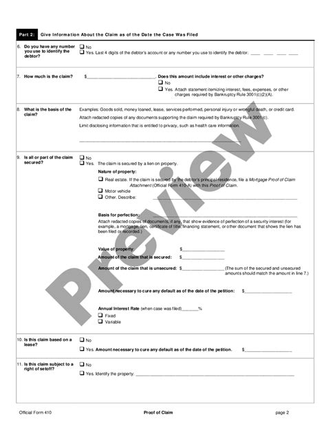 Filing Form 410 Made Easy: 5 Proof Of Claim Examples