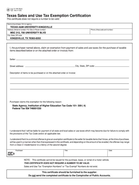 Filing Texas Form 01-339 Made Easy