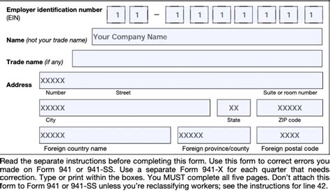 Fill Out 941x Form Easily With Our Fillable Template