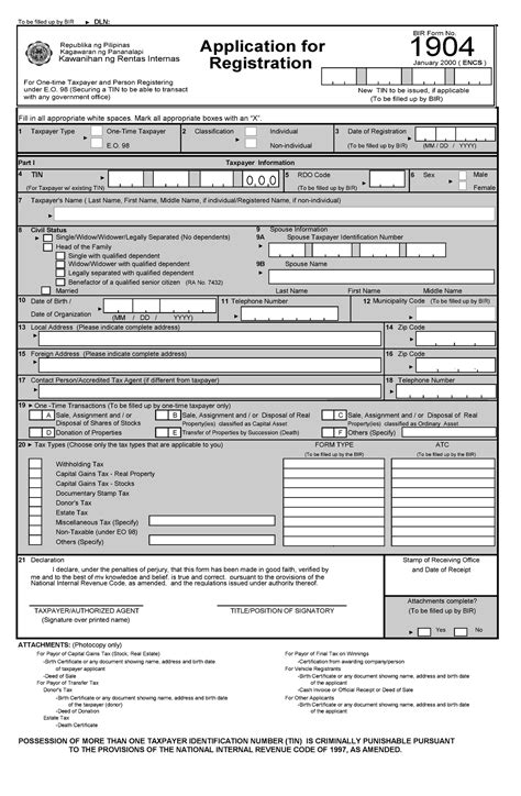 Fill Out Bir Form 1904 In 5 Easy Steps