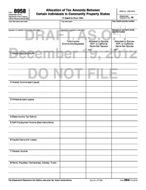 Fill Out Form 8958 With These Easy Steps