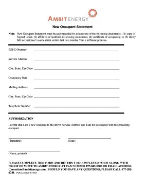 Fill Out Txu New Occupant Form In 5 Easy Steps