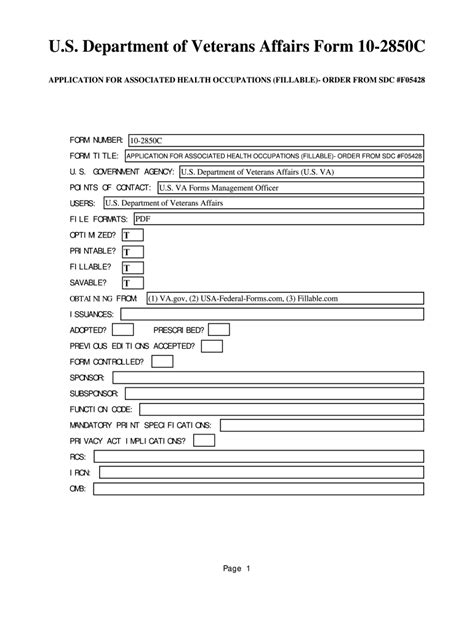 Fill Out Va Form 10-2850c Easily With These 5 Steps