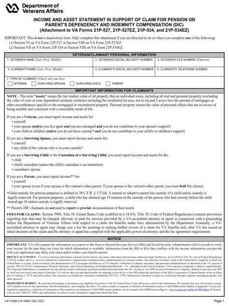 Fill Out Va Form 21p-0969: A Step-By-Step Guide