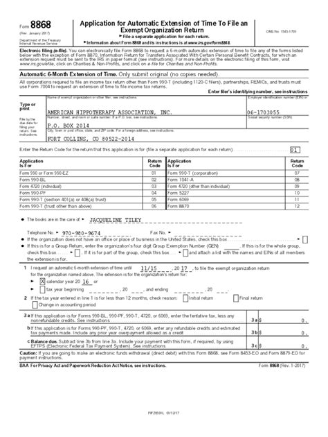 Fillable Irs Form 8868: Easy Extension Filing Solution