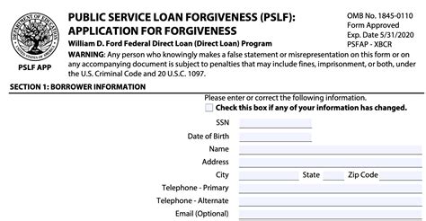 Fillable Pslf Form: Simplify Your Loan Forgiveness Application